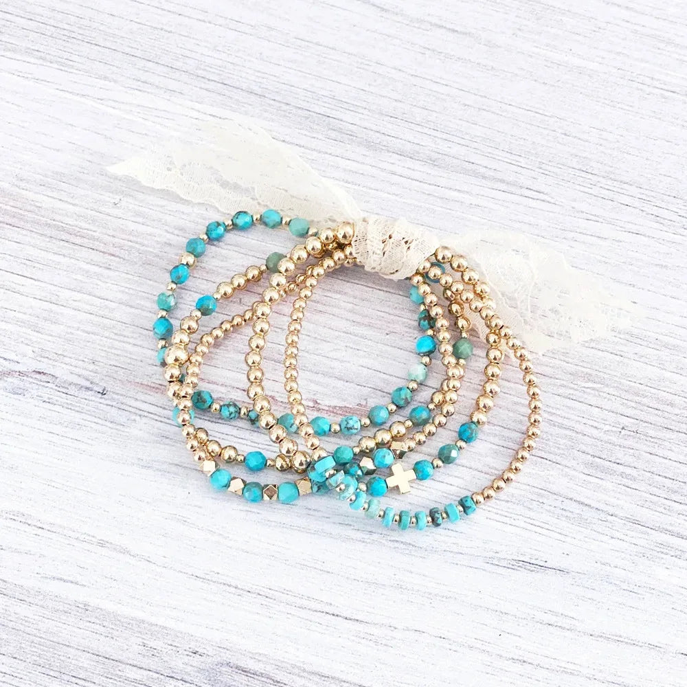 Pulseira de Charme Turquesa Bold