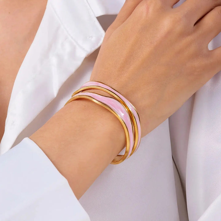 Pulseira de Aço Inoxidável Modern Wave