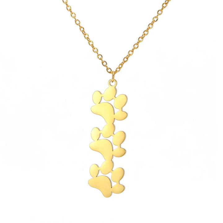Colar Elegante de Aço Inoxidável em Forma de Patinha