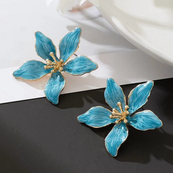 Brincos Florais Pintados