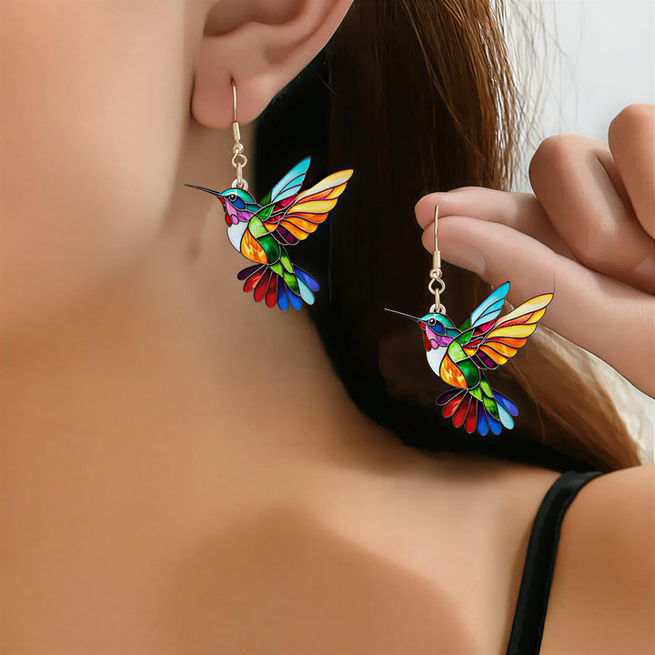 Brinco de Beija-flor Elegante com Colar Grátis | Oferta Limitada