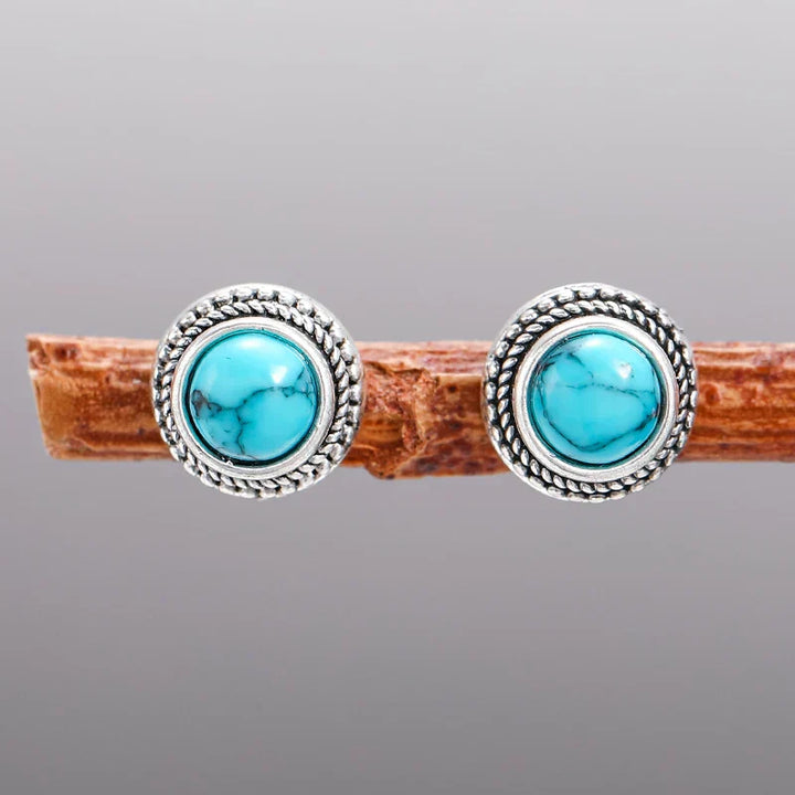 Classic Turquoise Stud Earrings