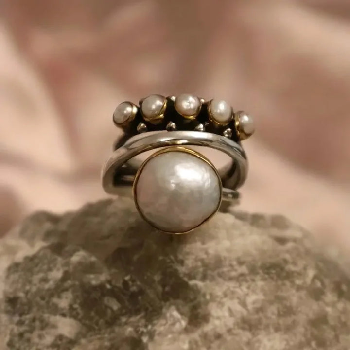 Conjunto de Anéis Empilháveis de Pérola