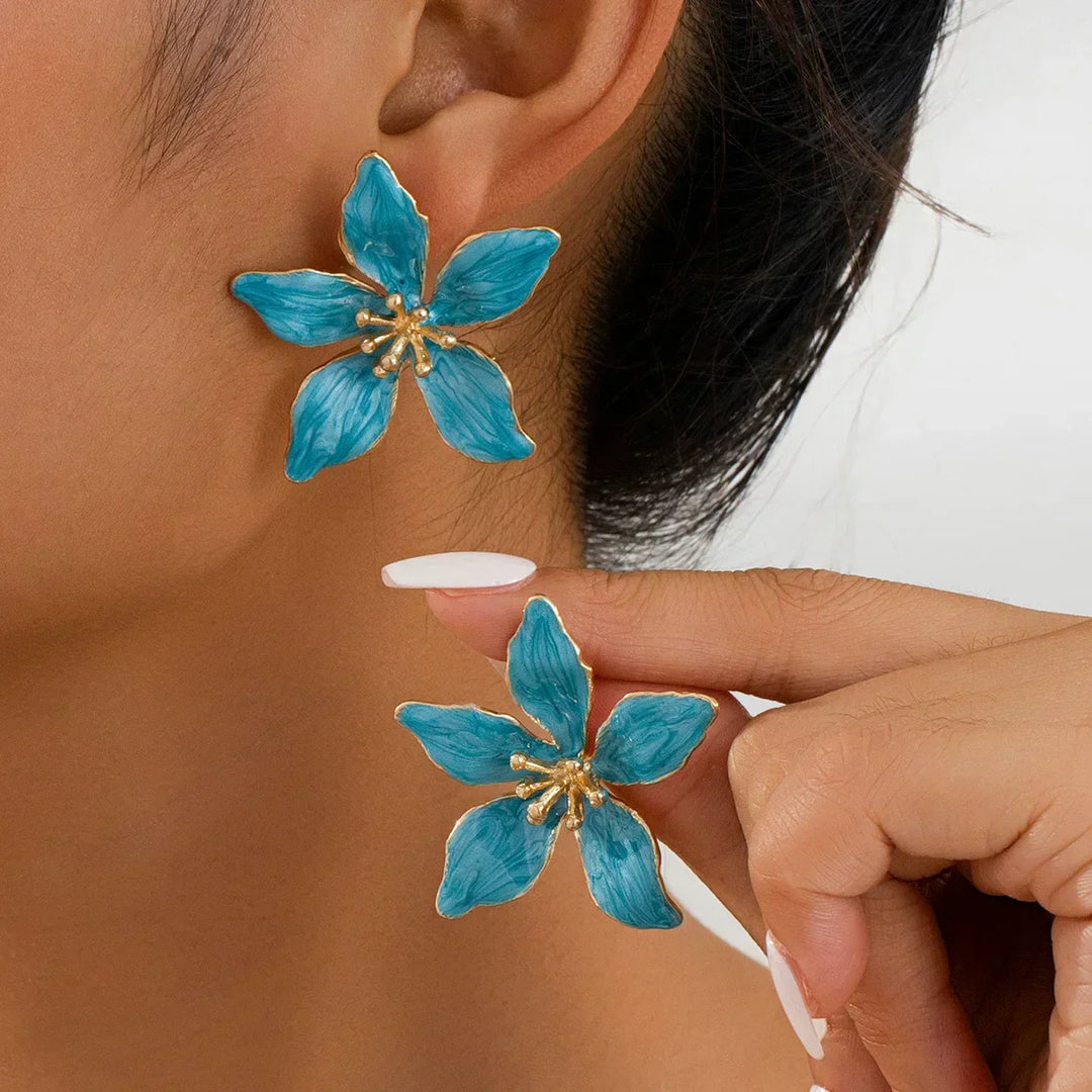 Brincos Florais Pintados
