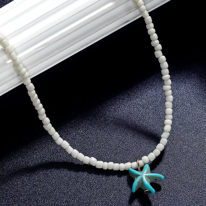 Colar de Estrela do Mar Turquesa Elegante