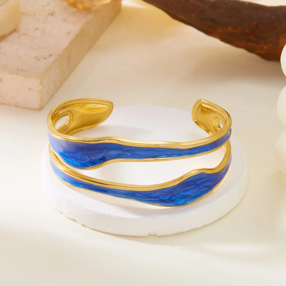 Pulseira de Aço Inoxidável Modern Wave