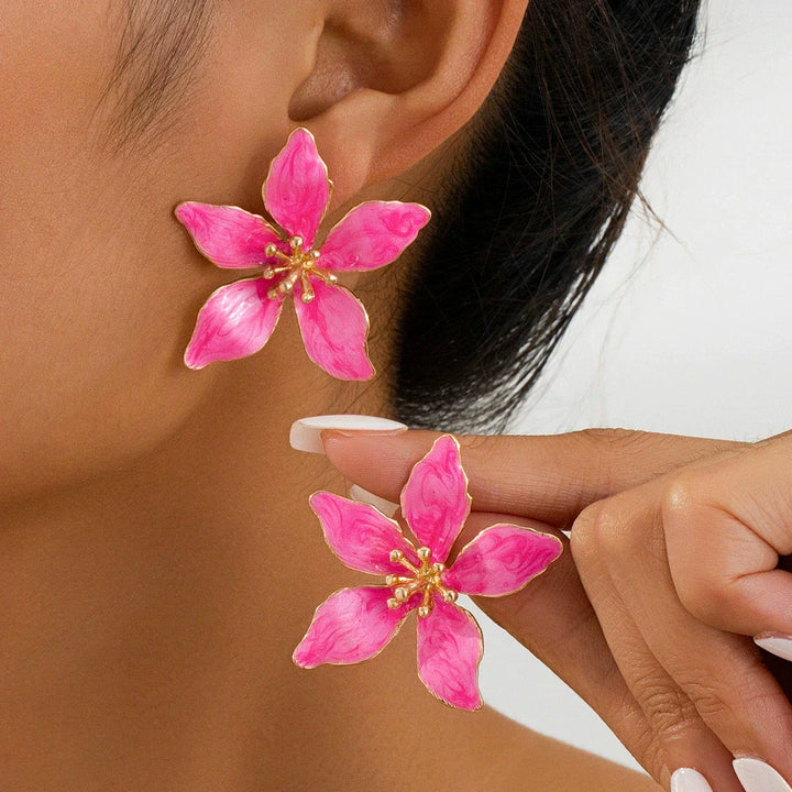 Brincos Florais Pintados