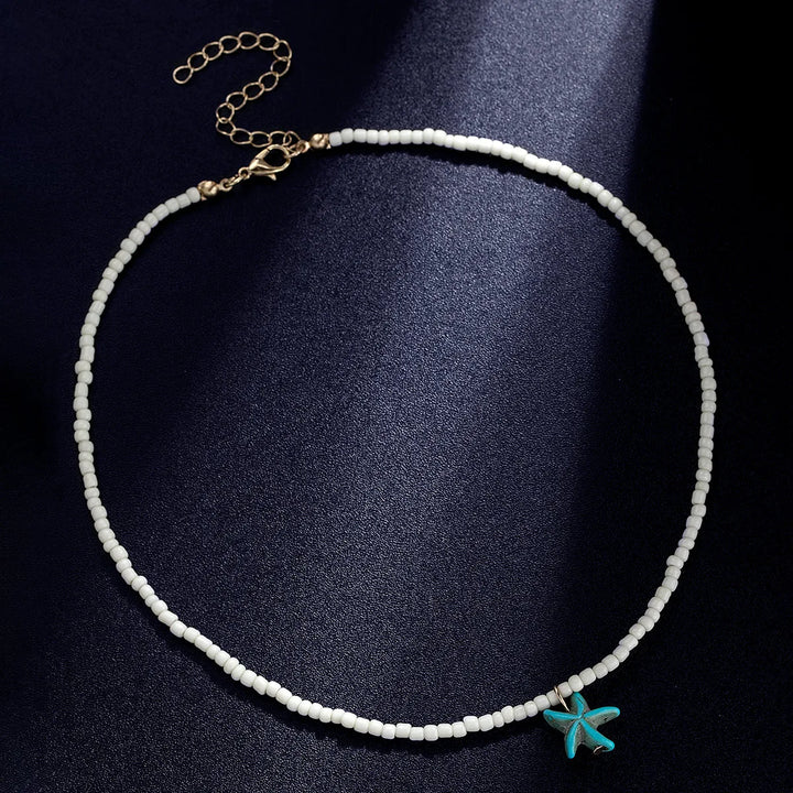 Colar de Estrela do Mar Turquesa Elegante