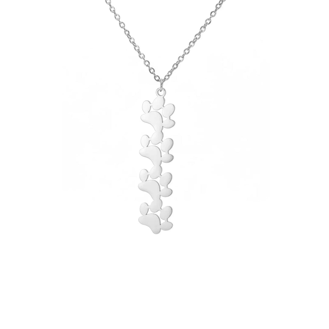 Colar Elegante de Aço Inoxidável em Forma de Patinha
