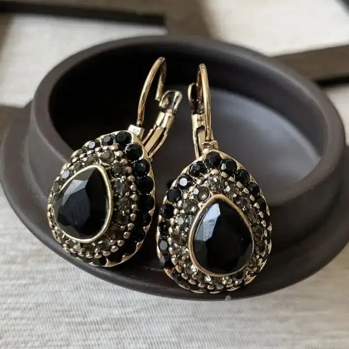Brincos de Cristal Vintage Elegantes