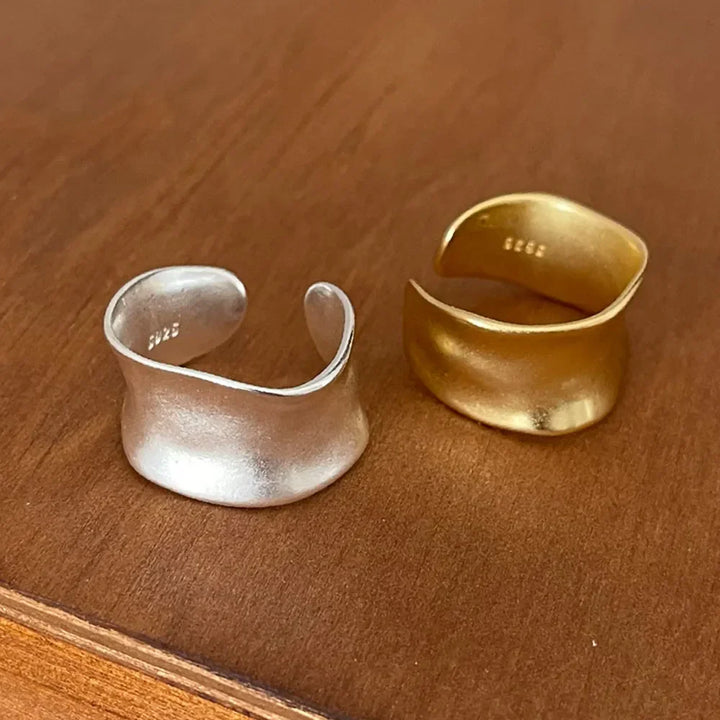 Anel Ajustável Vintage em Ouro e Prata