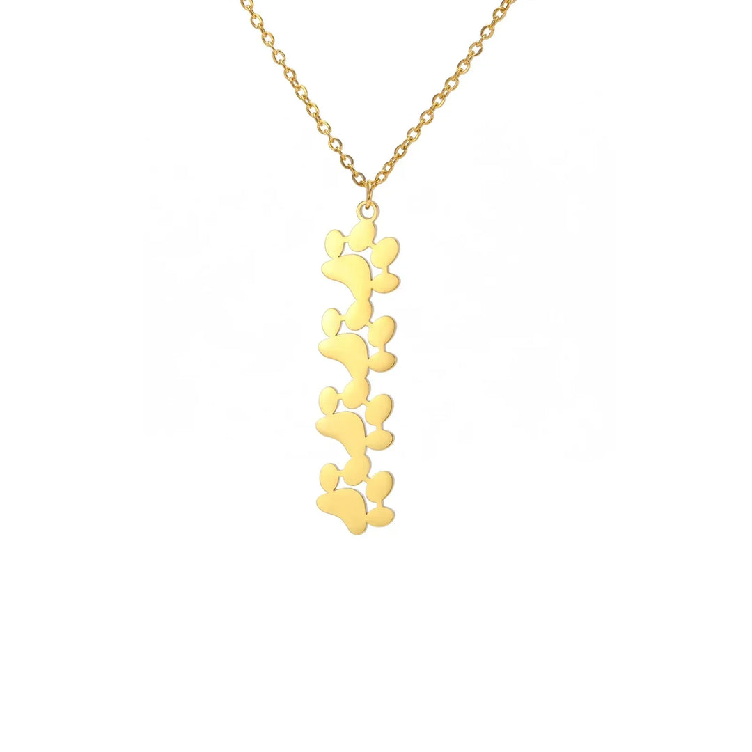 Colar Elegante de Aço Inoxidável em Forma de Patinha