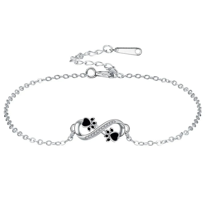 Pulseira de Patinha Prateada sem Esforço
