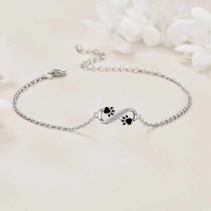 Pulseira de Patinha Prateada sem Esforço