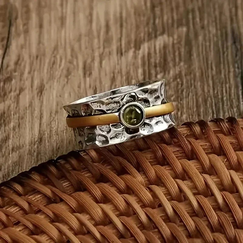 Anel de Banda com Peridoto