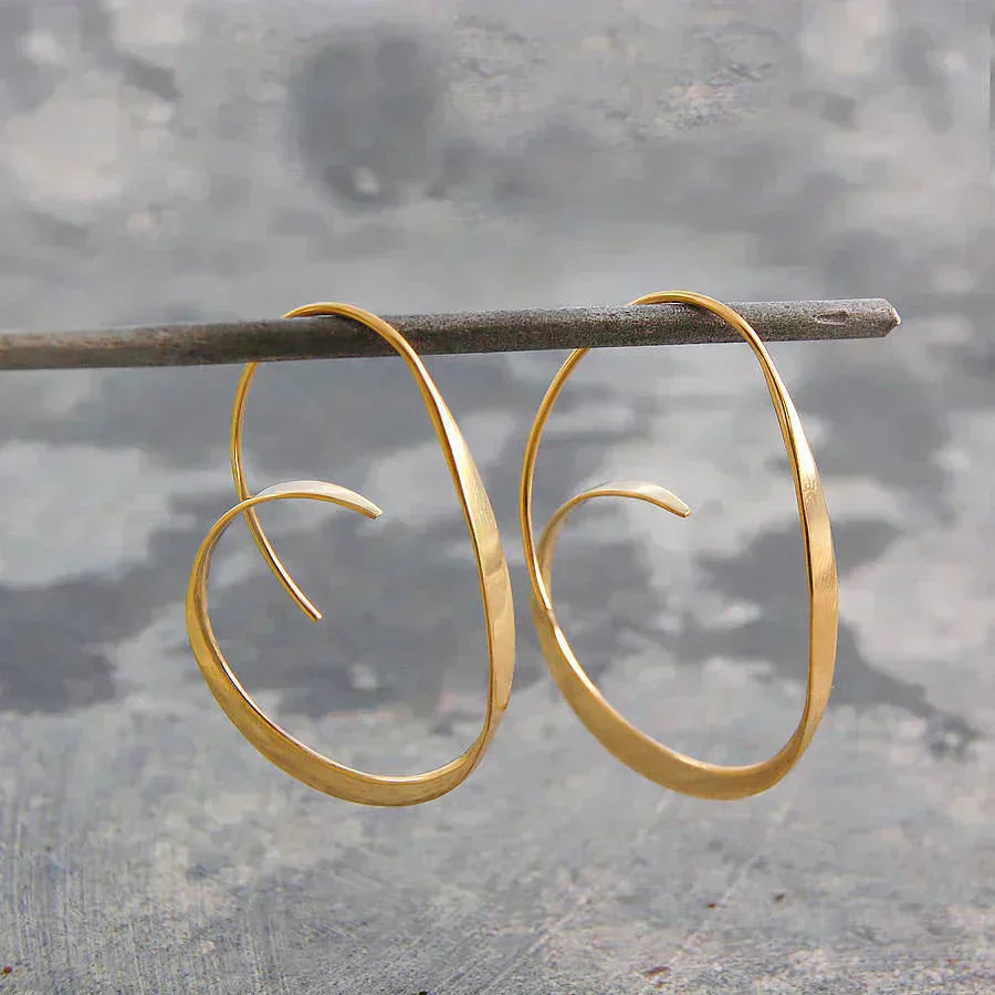 Argolas Espiral Prateadas
