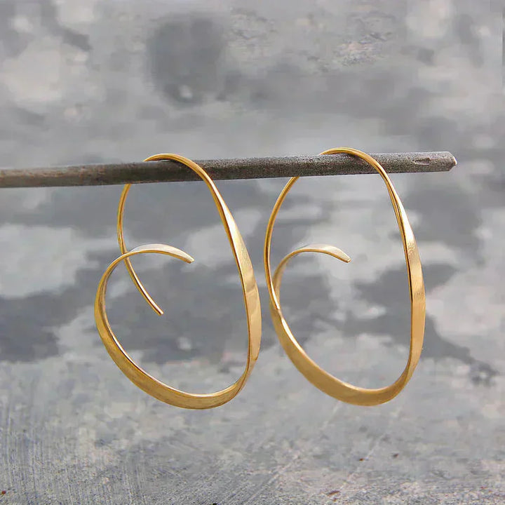 Argolas Espiral Prateadas
