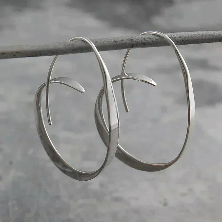 Argolas Espiral Prateadas