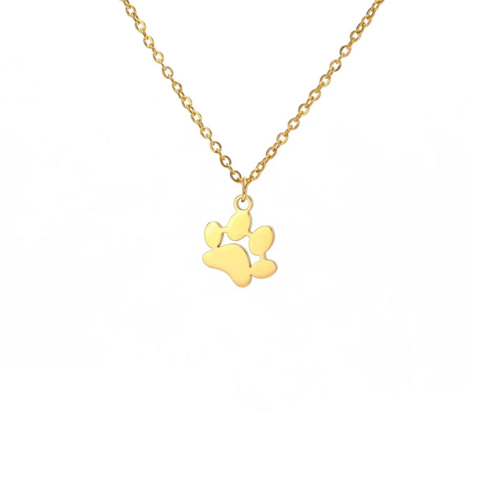 Colar Elegante de Aço Inoxidável em Forma de Patinha