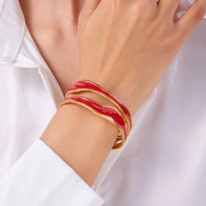Pulseira de Aço Inoxidável Modern Wave