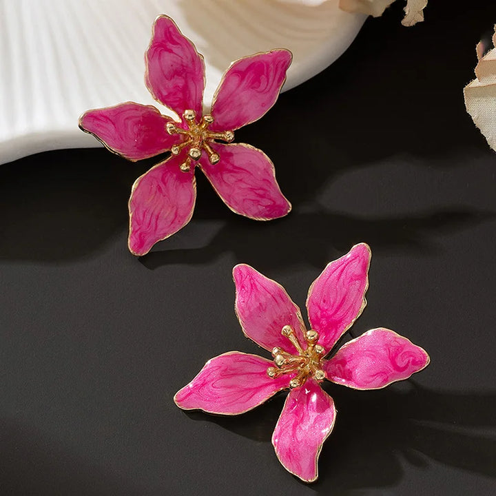 Brincos Florais Pintados