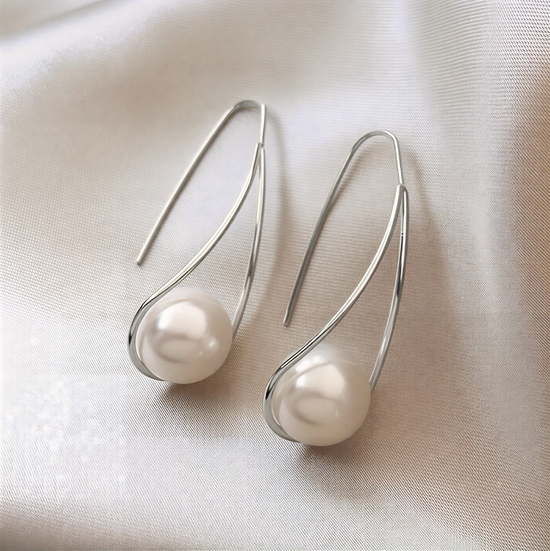 Brincos Elegantes de Pérola Mística