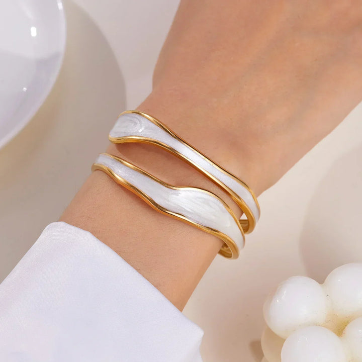 Pulseira de Aço Inoxidável Modern Wave