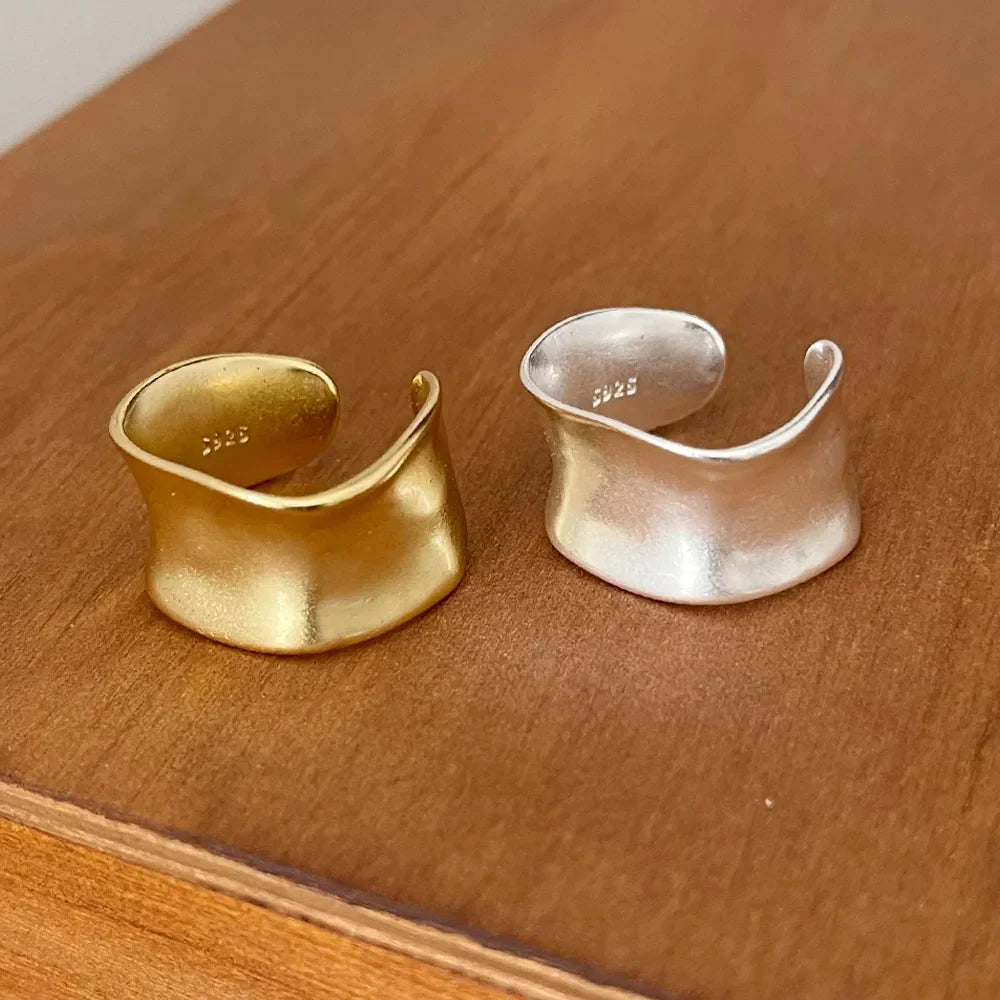 Anel Ajustável Vintage em Ouro e Prata