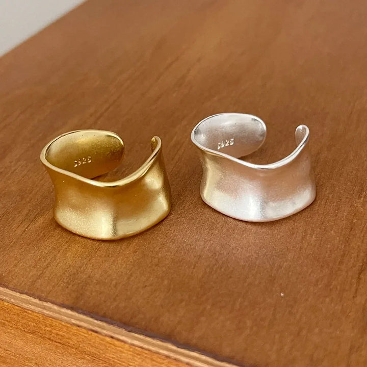 Anel Ajustável Vintage em Ouro e Prata