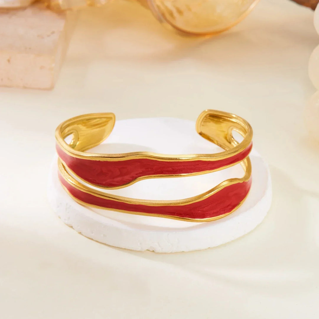 Pulseira de Aço Inoxidável Modern Wave