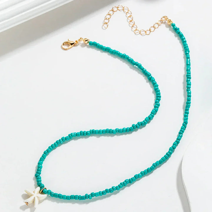 Colar de Estrela do Mar Turquesa Elegante