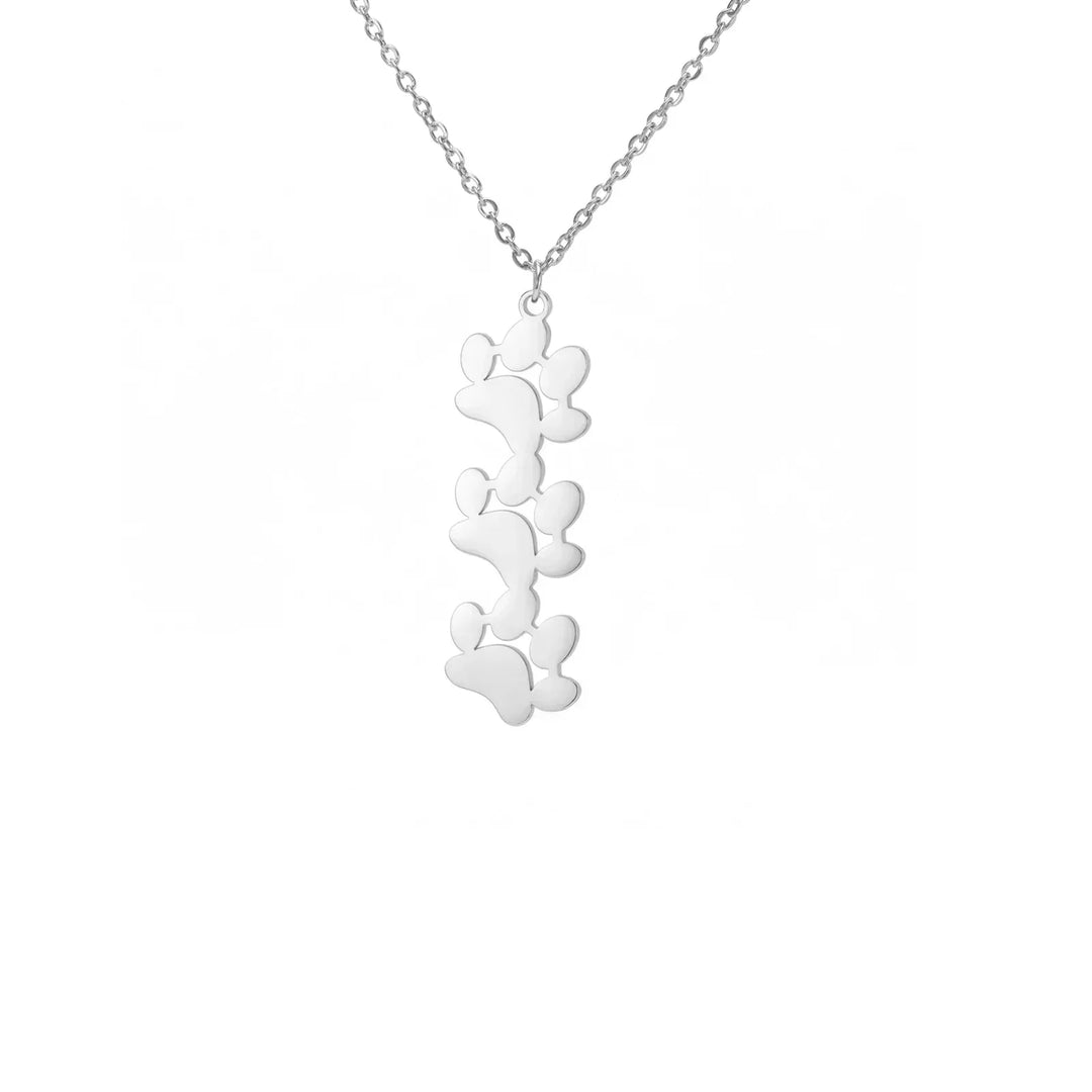 Colar Elegante de Aço Inoxidável em Forma de Patinha