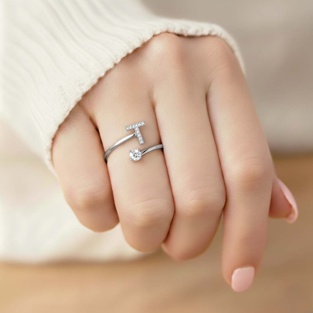 Anel Inicial Personalizado Charmoso