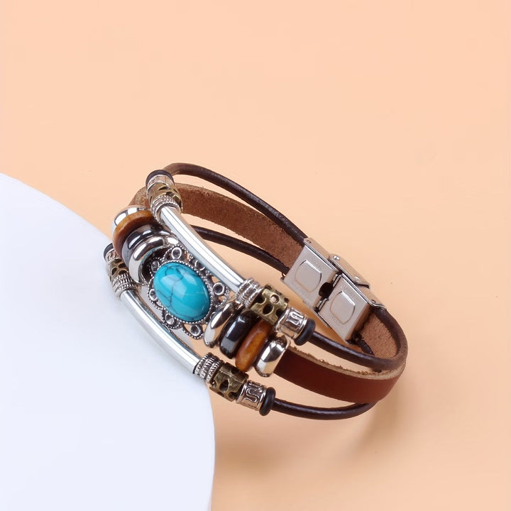 Bracelete Vintage com Fivela Turquesa