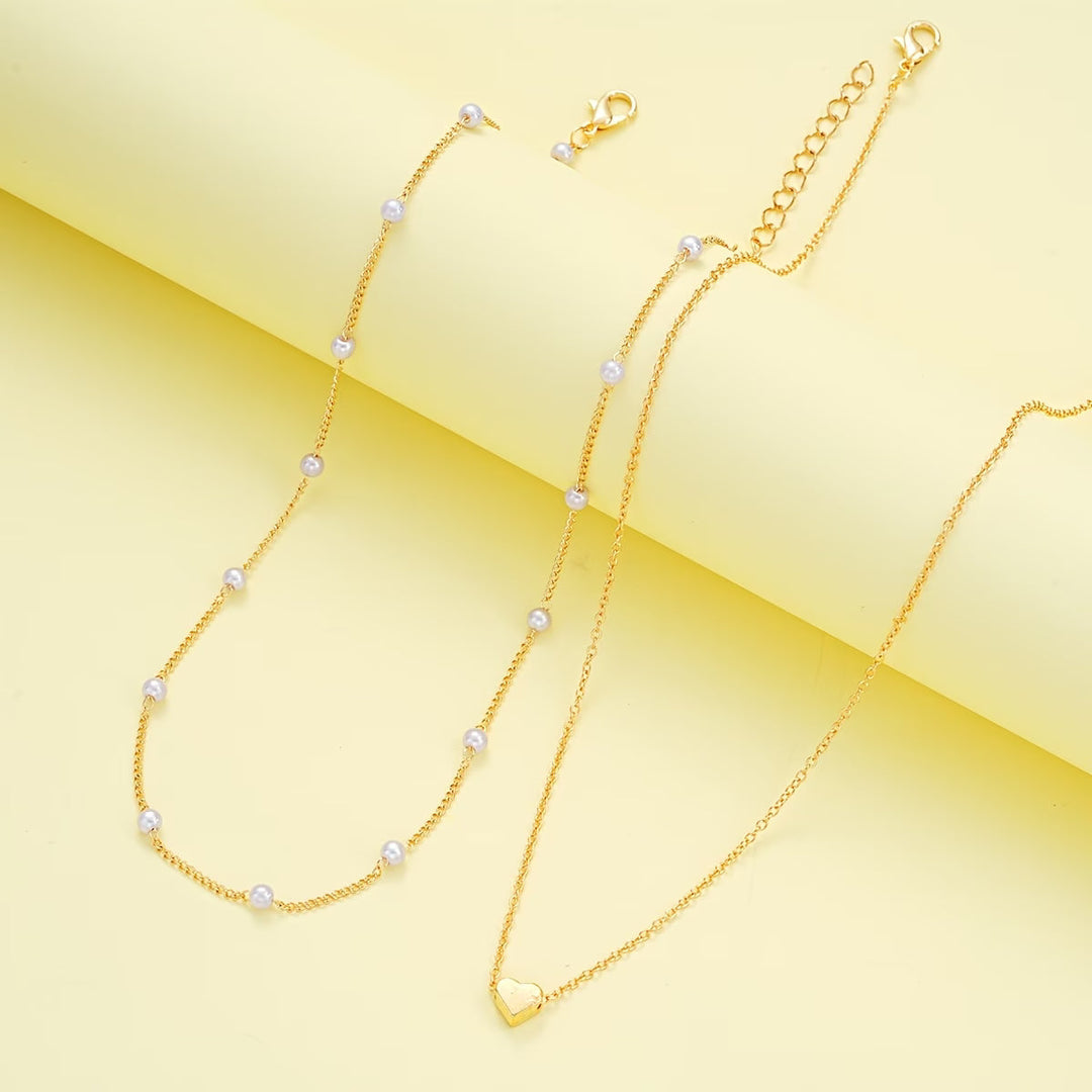 Conjunto de Colar Corações Amorosos