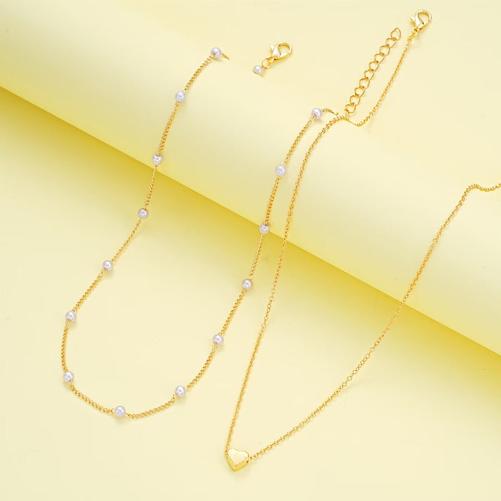 Conjunto de Colar Corações Amorosos
