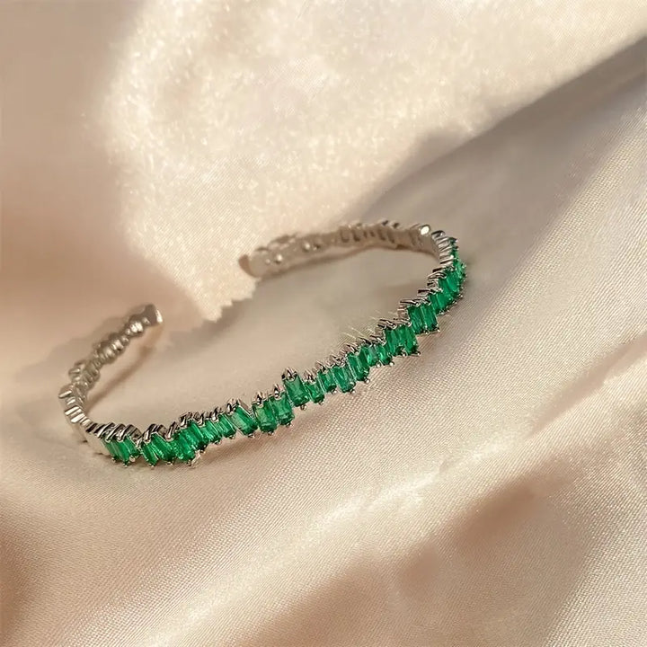 Anel de Cristal Esmeralda Leonore