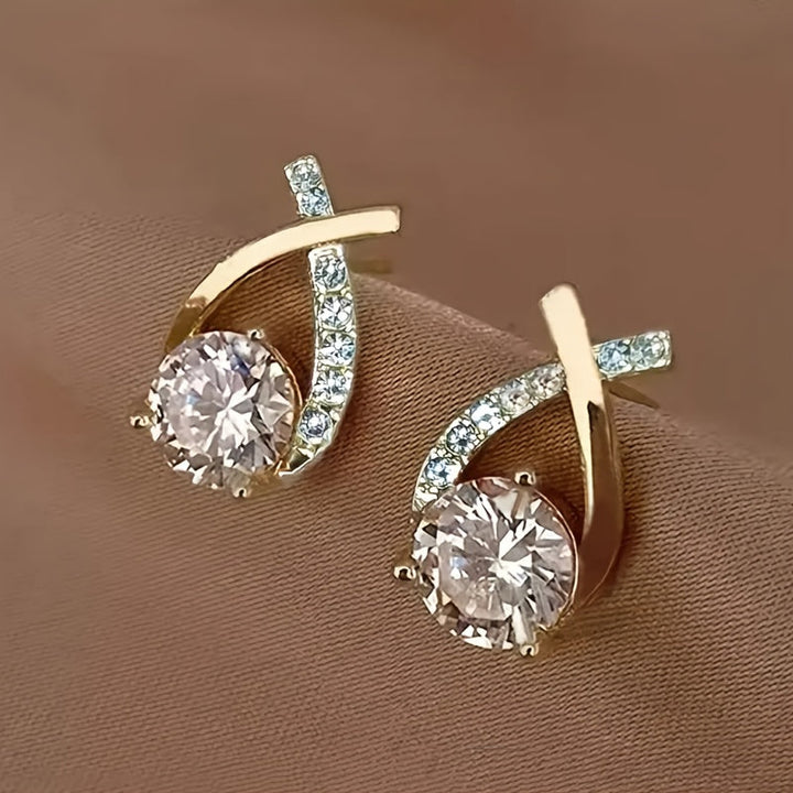 Brincos de Ponto de Ouro Luxuosos
