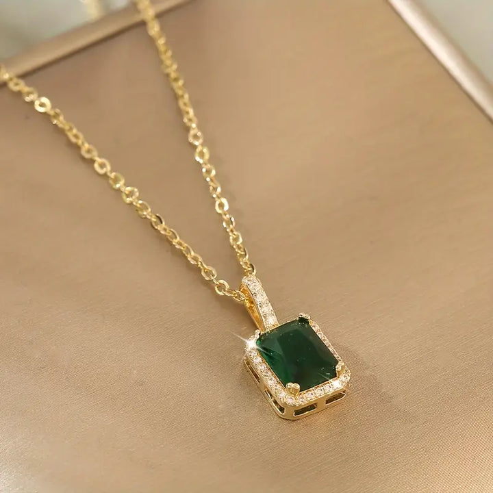 Colar Mae Gold Emerald