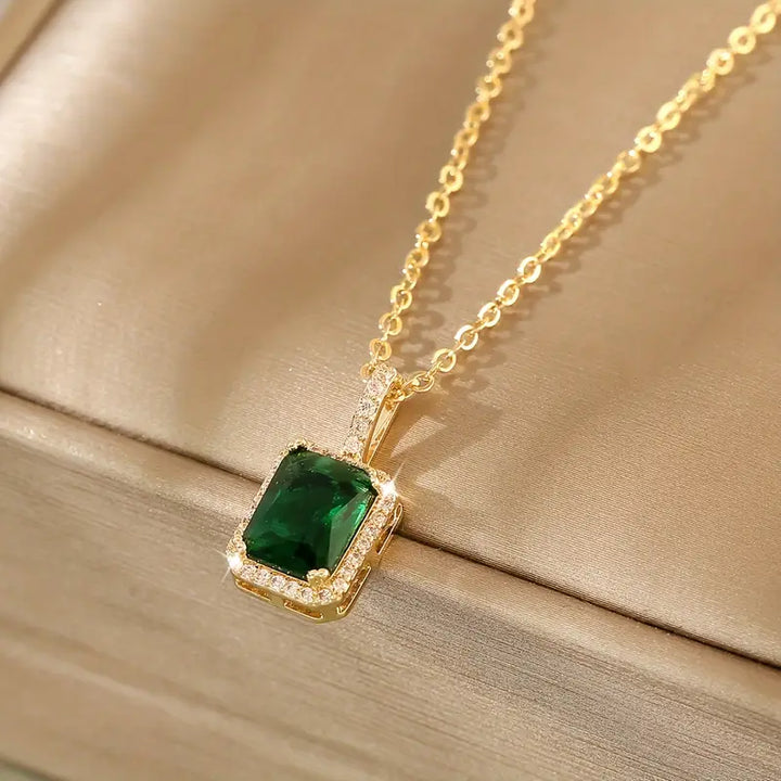 Colar Mae Gold Emerald