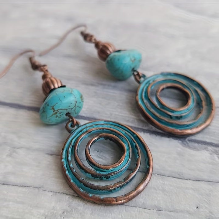 Brincos de Cobre Turquesa
