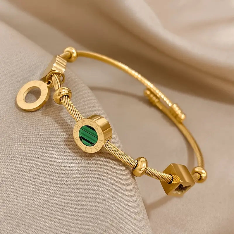Pulseira Jihan Chunky Esmeralda