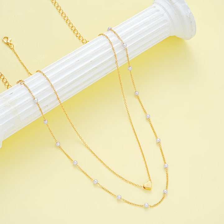 Conjunto de Colar Corações Amorosos
