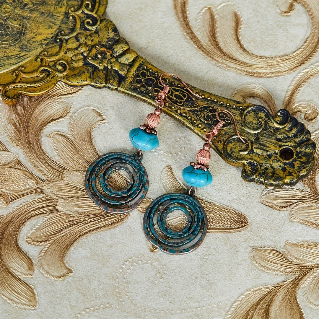 Brincos de Cobre Turquesa