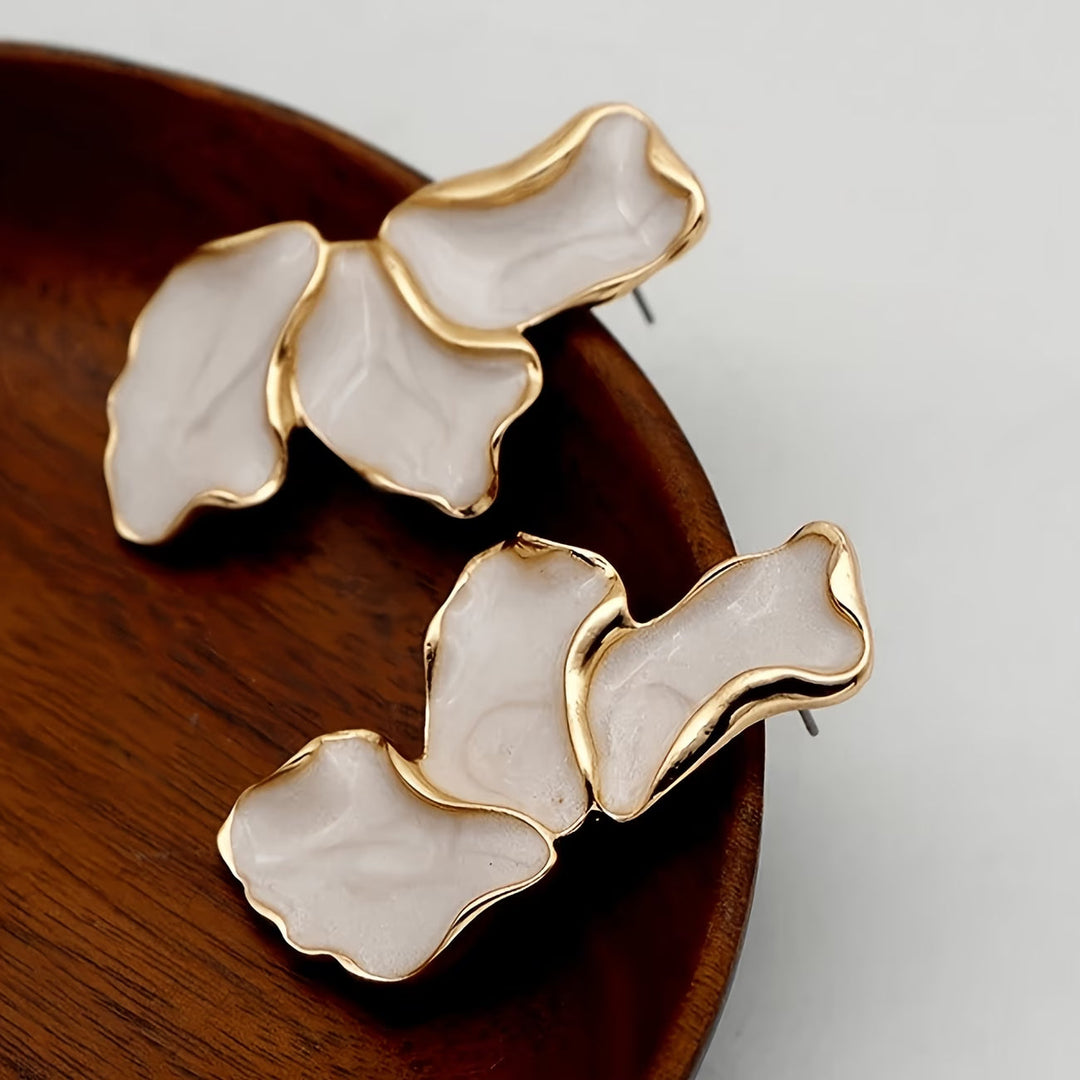 Brincos de Pétala de Flor de Pérola
