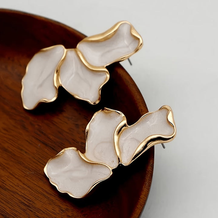 Brincos de Pétala de Flor de Pérola
