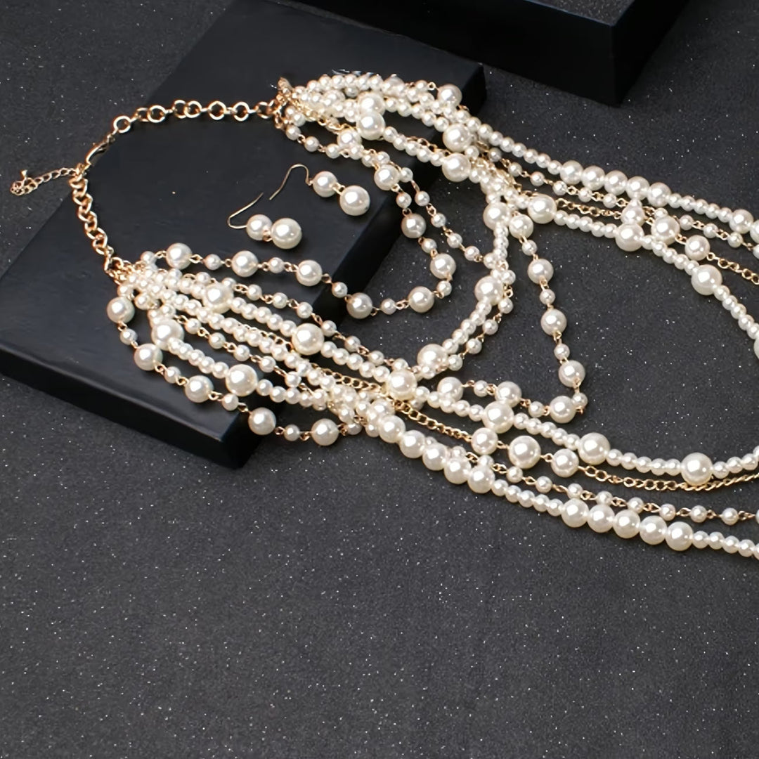 Conjunto de Pérolas Boho em Camadas