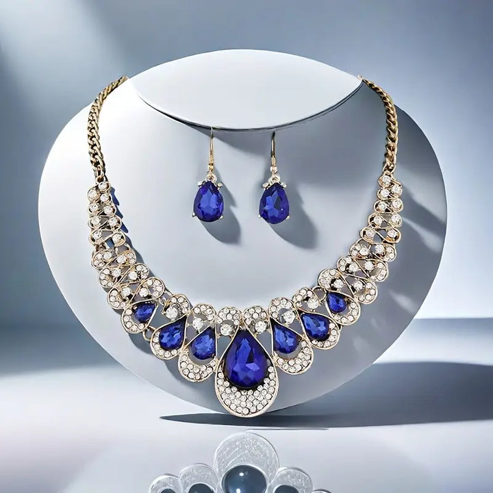 Conjunto de Joias de Ouro Safira
