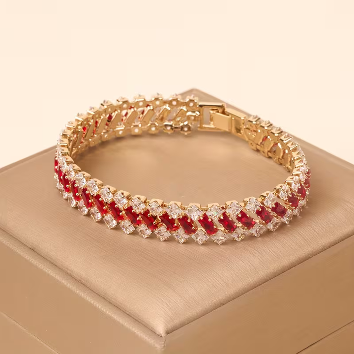 Pulseira Luxuosa de Ouro com Esmeralda Elegante