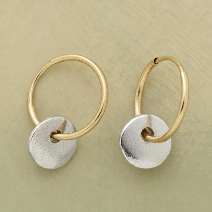Brincos de Argola Dourados e Prateados Chic